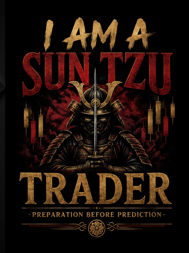 SUN TZU TRADER action warrior carrying the official helmet identity into a full cinematic figure.
