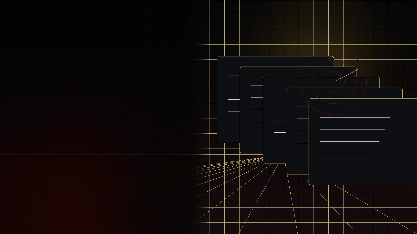 Layered market-intelligence field notes arranged on a tactical command display.